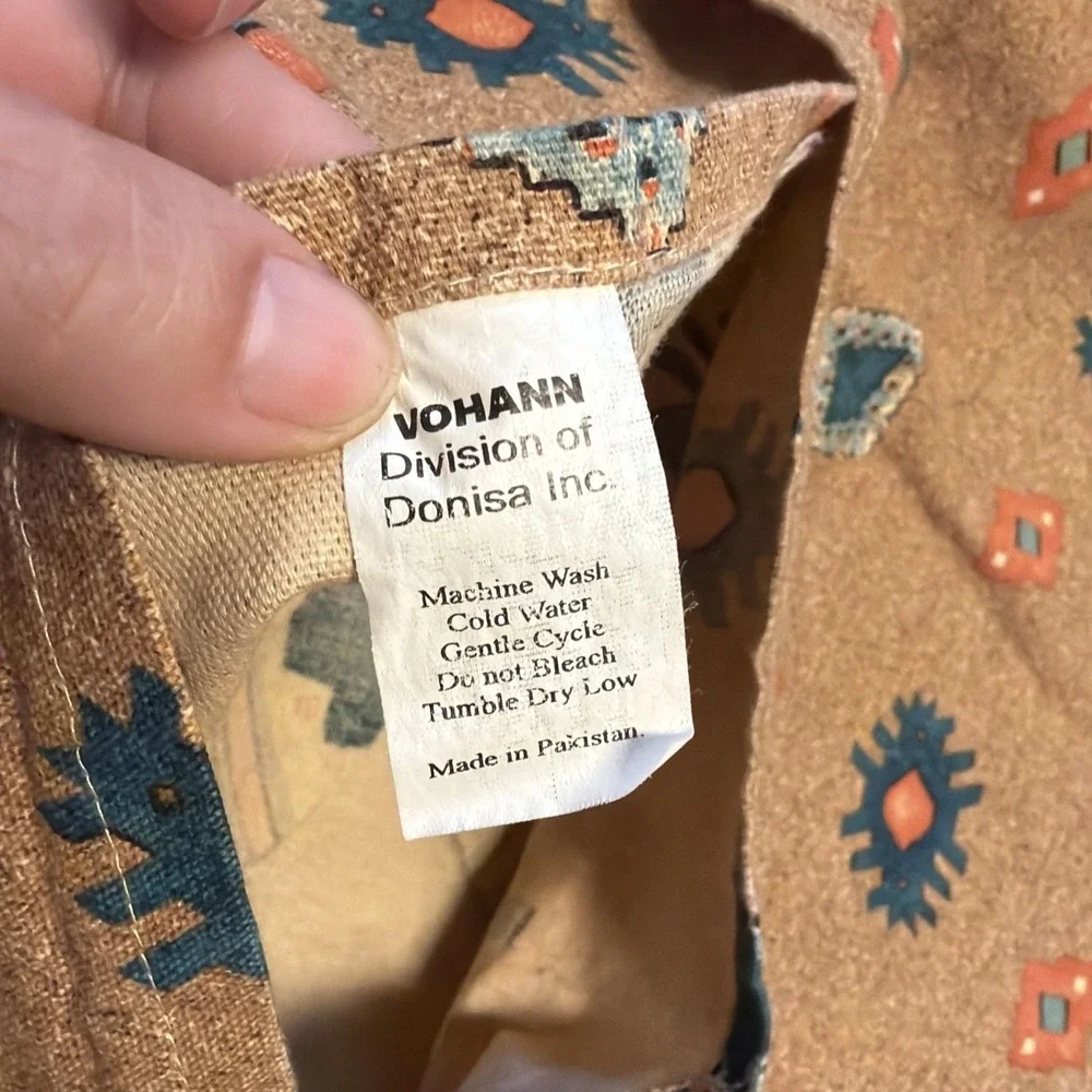 Vohann Linens Kokopelli Southwestern Pair Of Pillowcases Teal Orange